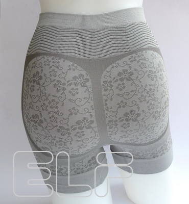 5941 竹炭 /銀纖維 機能美型女用四角褲 - 灰