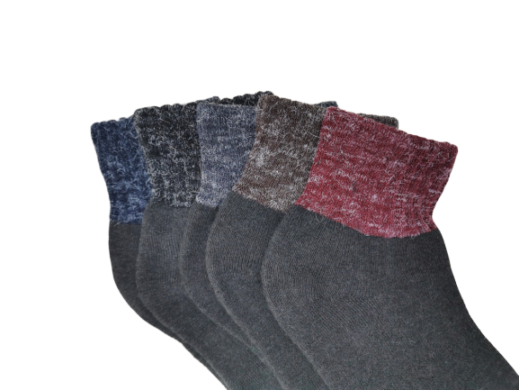 5081 刷毛竹炭保暖短襪