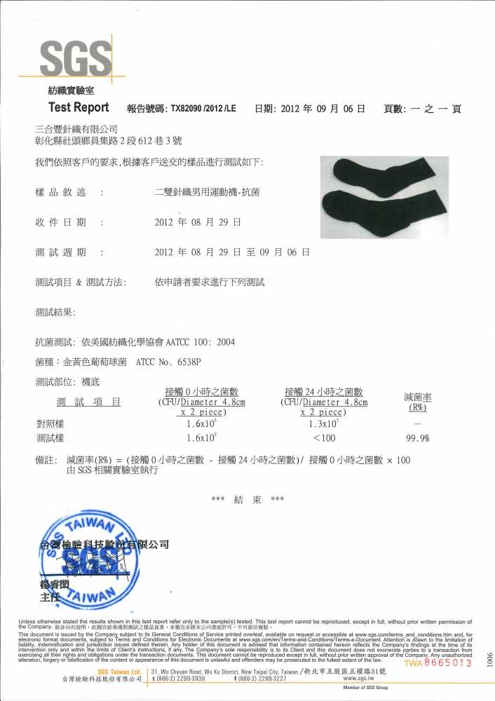1040L 專業抗菌除臭運動踝襪 (男款)